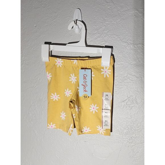 NEW Cat & Jack Girl's Sun Eclipse Bike Floral Shorts Size XS (4/5) - Picture 1 of 2